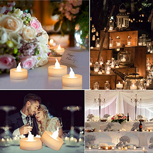 Aulaygo 12Pcs Led Tealight Candles Warm White With Timer Flickering Flameless Battery Operated Electronic Tea Lights For Christmas Thanksgiving Halloween Indoor Outdoor Home Wedding Party Yard Decor #TOP7