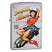 Zippo "Surprise Attack-Pin Up Girl" Satin Chrome Lighter, 7291