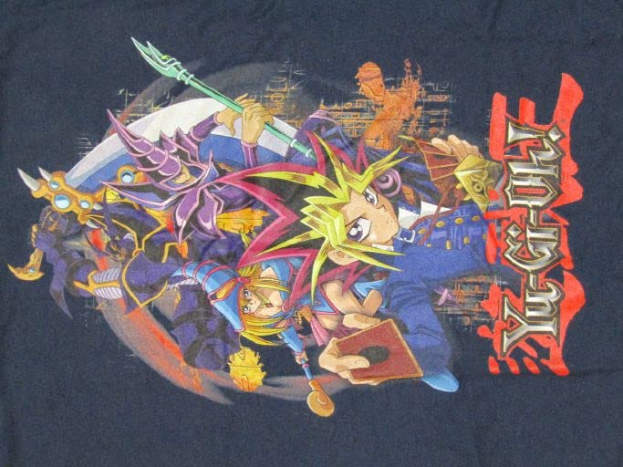 Yami Yugi and His Cards Yu-Gi-Oh! Character Boys Navy Blue Graphic Tee2