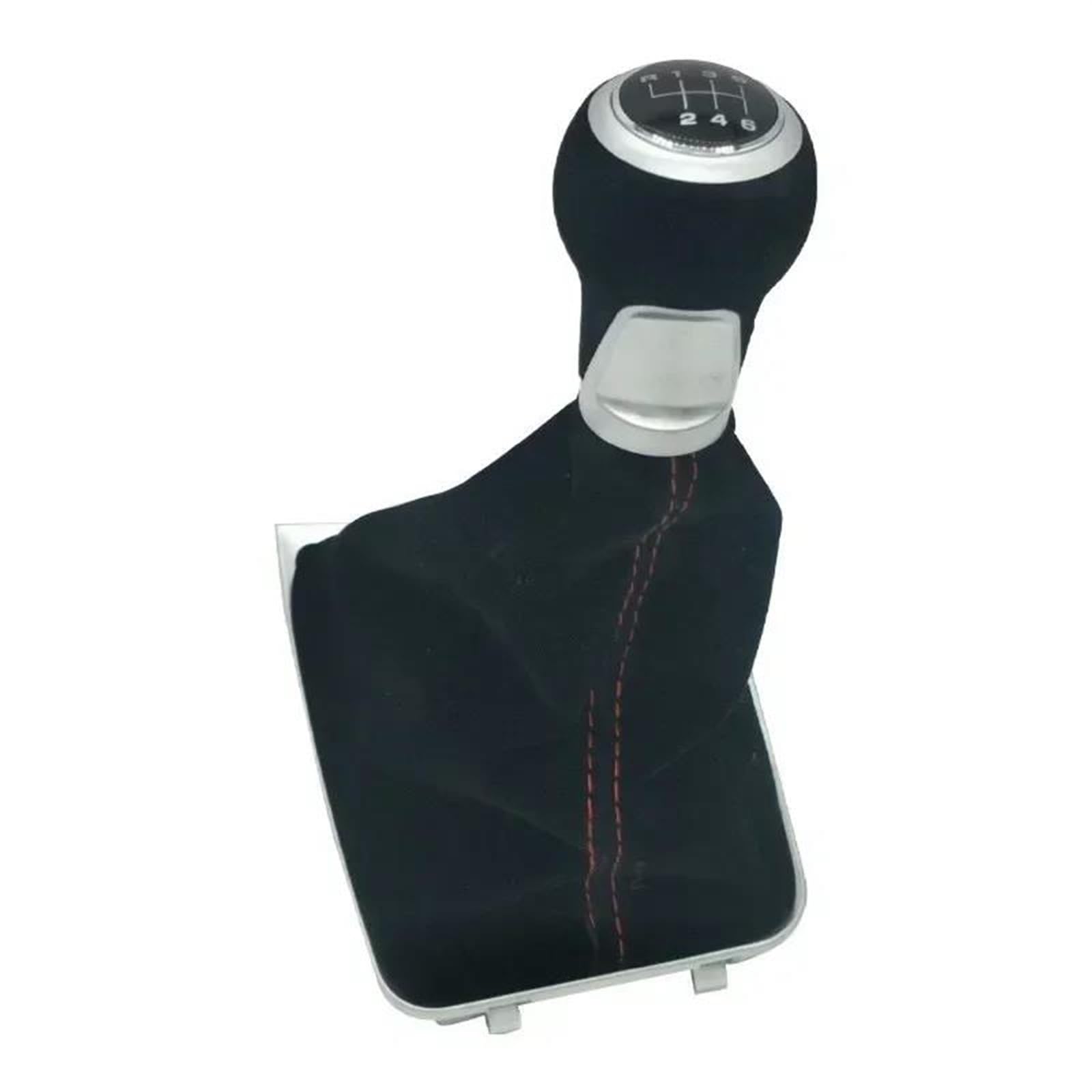 Fsozdbbpl Black 6 Speed Automotive Parts Manual 5 6 Speed Gear Shift Knob With Gaiter Boot For Golf 5 6 Mk5 Mk6 R32 Gti 04-09(Black 6 Speed)