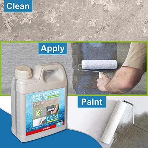 PECTRO Waterbestendig, 1000 ml, primer, muurverf, acrylafdichting voor het vastzetten van verf op poreuze, gelakte of… - Image 5