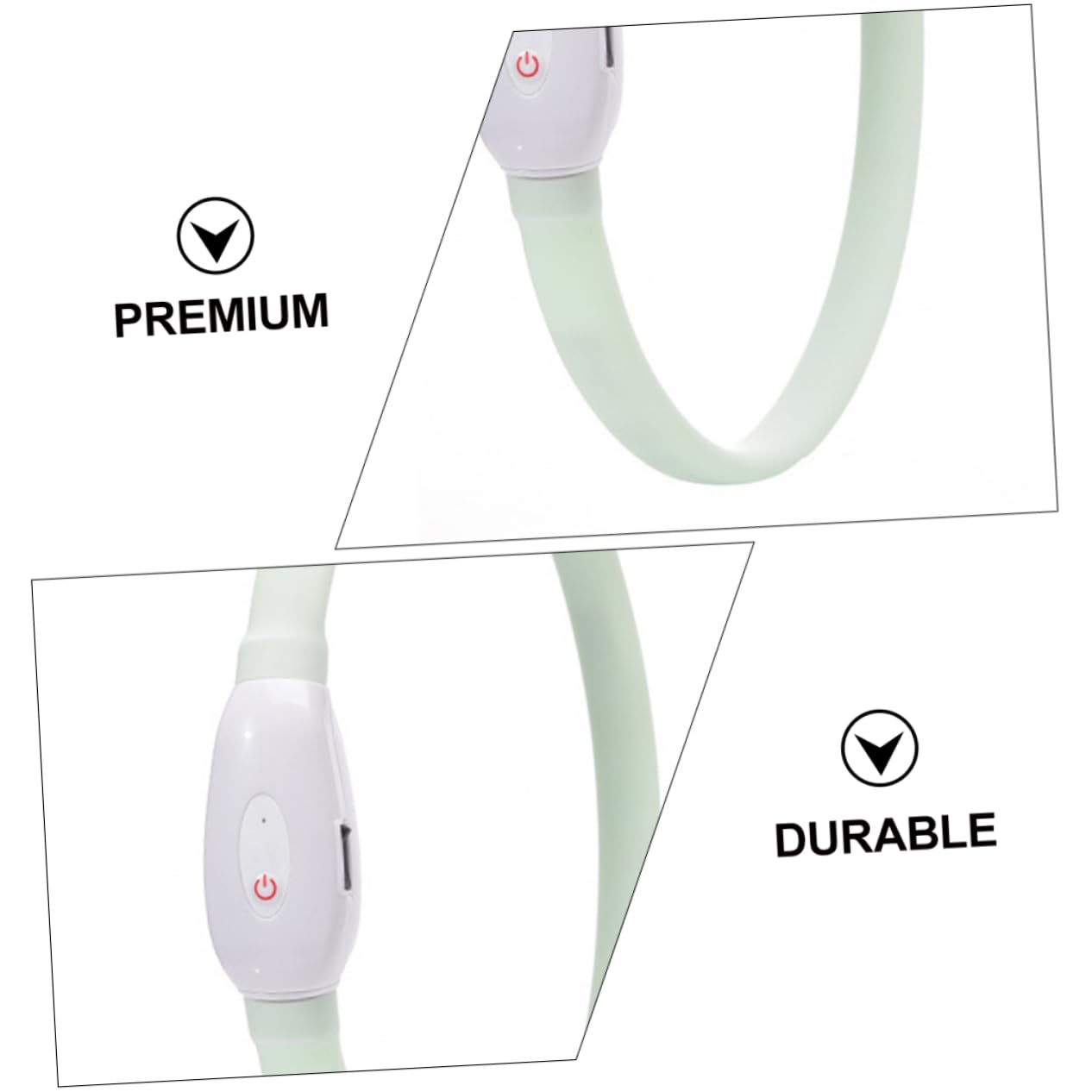 Kisangel 3ensembles Collier LED Lumineux pour Chien USB Rechargeable Ajustable Mode De Lumière Multiple Sécurité Nocturne pour Animaux De Compagnie