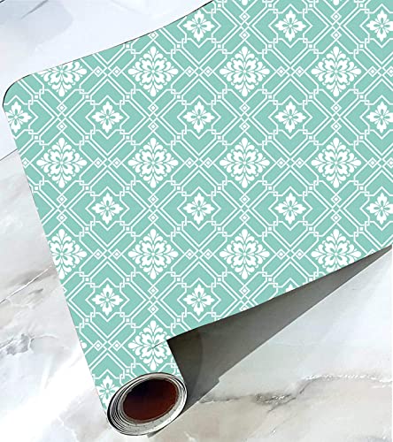 Image of CABANA HOMES Wall Stickers Geometrical DIY Wallpaper for Decals (45 x 125 cm, 2 Rolls) (12 sq. ft) Decorative Self Adhesive Bedroom, Living Room, Office, Green