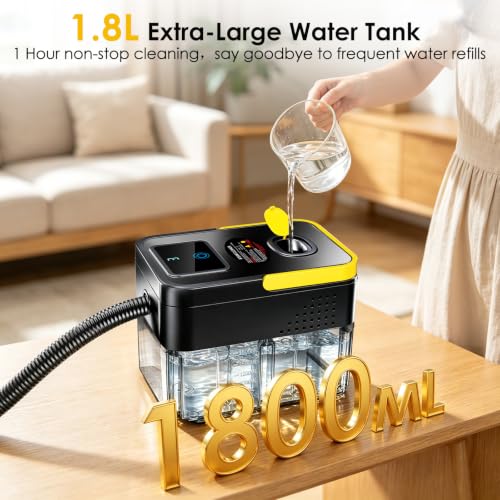 Image of Steam Cleaner,1.9Qt Pressurized Portable Handheld Steamer for Home Cleaning