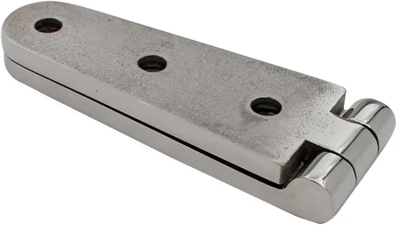 316 Stainless Steel Marine Boat Deck Cast Long Strap Hinge 2pcs / 4Pcs 28x152mm with 6 Holes Mirror Polish Hardware Cast Door(4PCS)