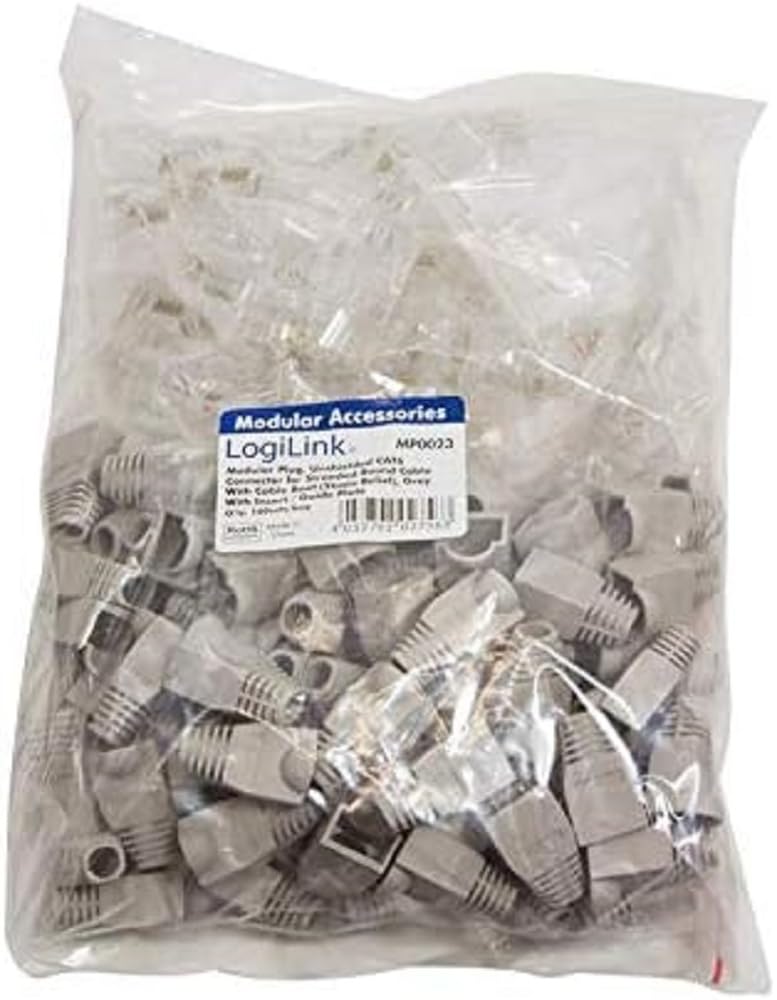 LogiLink Professional MP0023 RJ45 Connector Cat.6 Grey