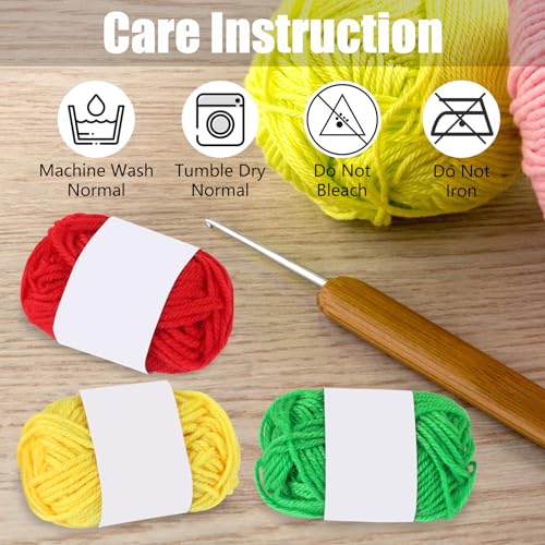 MIDELONG Acrylic Yarn Knitting Wool Crochet Yarn, 12 Colors Mini Craft Yarn Soft Yarn DIY Yarn Crochet Beginner Kit for Adults Handicraft Knitting Crochet Crafts Projects, Pack of 12 - Thumbnail 7