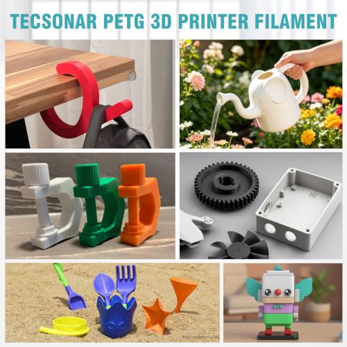 Image of 1.75mm PETG Filament 8 Colors 250g 8 Pack, Low Warping High Toughness 3D Printer Filament for Most FDM 3D Printers