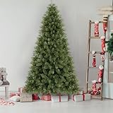 6ft Full Body Unlit Artificial Christmas Tree, Realistic Dense Pine with 1,000 Branch Tips, Hinged Easy Assembly & Stable Base, Perfect for Holiday Ornaments