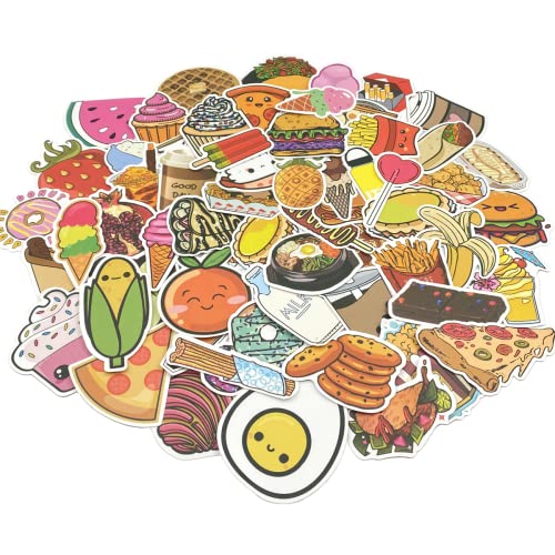 Cute Food Vinyl Stickers Pack for Water Bottles, Waterproof, Matte, 200 Pieces by Aowplc - Image 2