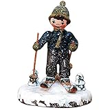  Kleine Figuren & Miniaturen Winterkinder Schneeschuhfahrt - 8cm - Hubrig Volkskunst
