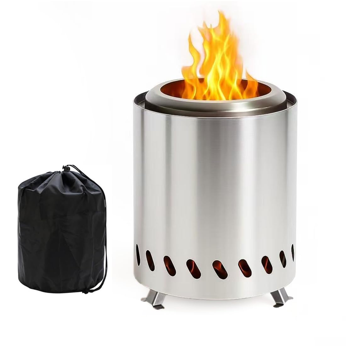 Table Top Fire, Stainless Steel Smokeless Fire Pit, Portable Desktop Fire Pit Camping Outdoor, Indoor, Garden, Birthday
