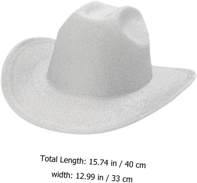 Garneck Shiny Cowgirl Hat for Women Decorative Hat for Parties Festivals and Weddings Elegant Design Lightweight and Comfortable for Dress-up and Cosplay