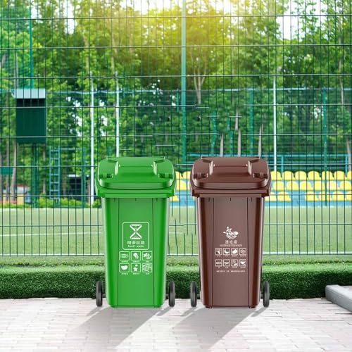 Contenedor de basura marrón para mantener limpio el jardín exterior 7