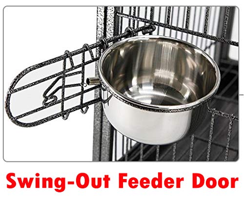 Image of Deluxe Portable Wrought Iron Bird Travel Parrot Vet Carrier Cage Prevent Beaks Out Pet Products for Parrots Conures Cockatiel Amazon African Grey