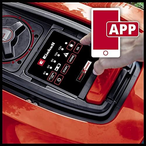 Einhell Power X-Change 18V Robotic Lawnmower With Charging Station For Lawns Up To 400m² - Multi-Zone Lawn Mower, Bluetooth App Control - FREELEXO 400 BT Robot Lawnmower Kit