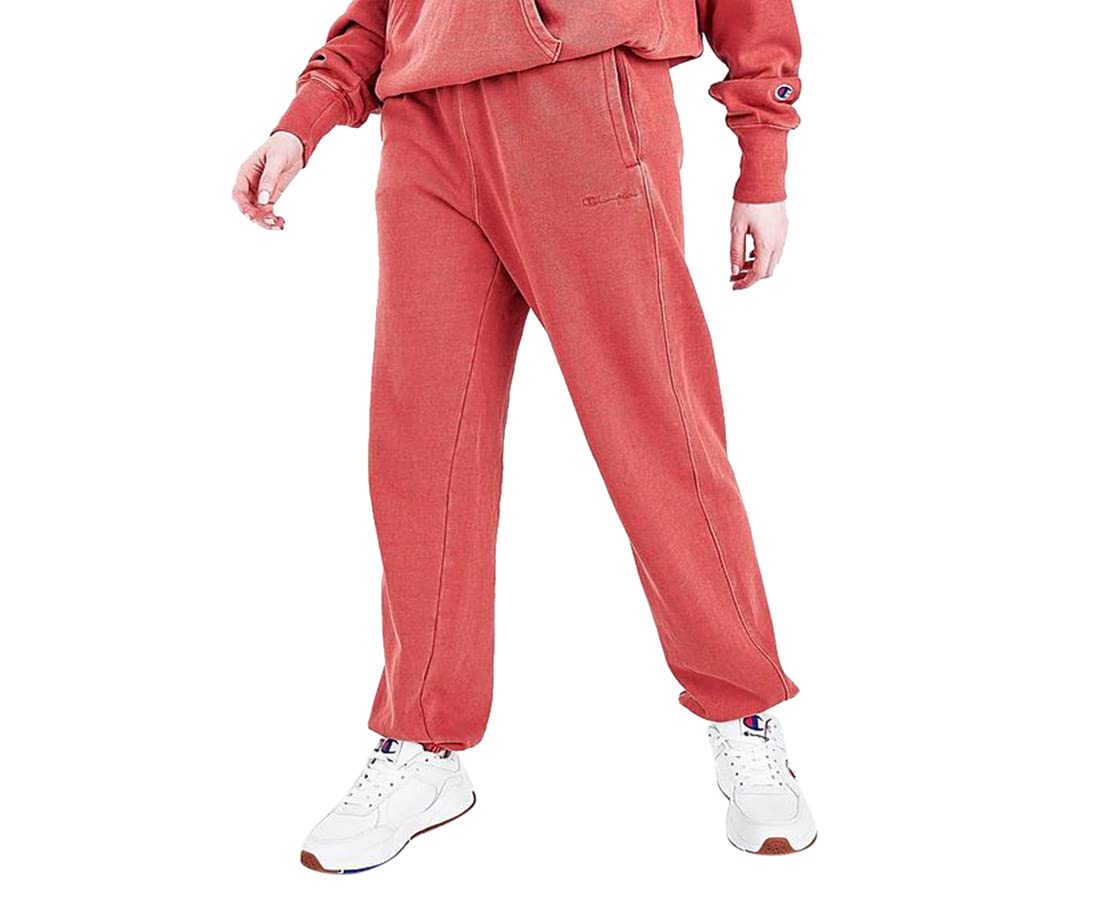 Champion Vintage Dye Jogger Womens Active Pants Size S, Color: Red/Sandalwood-Red