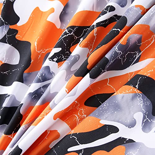 Mengersi FS201 Camouflage Duvet Cover Full Size For Boys,Orange Gray Marble Duvet Cover Set thumb #3