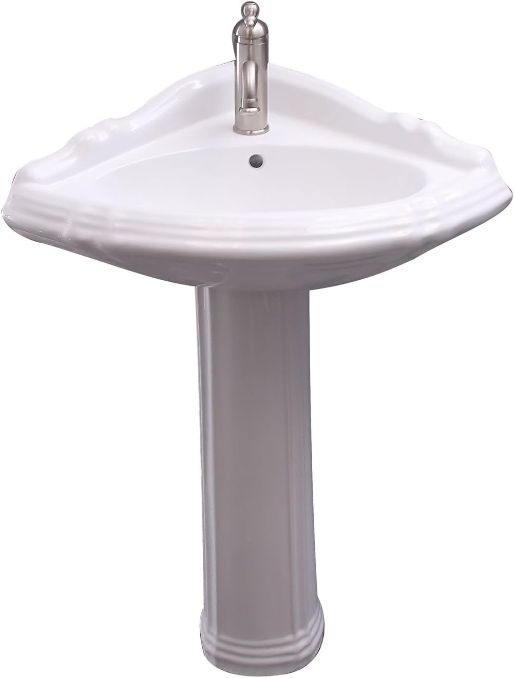 Ethan Corner Pedestal Lavatory 26-1/2" x 21-1/8" x 36-3/8"