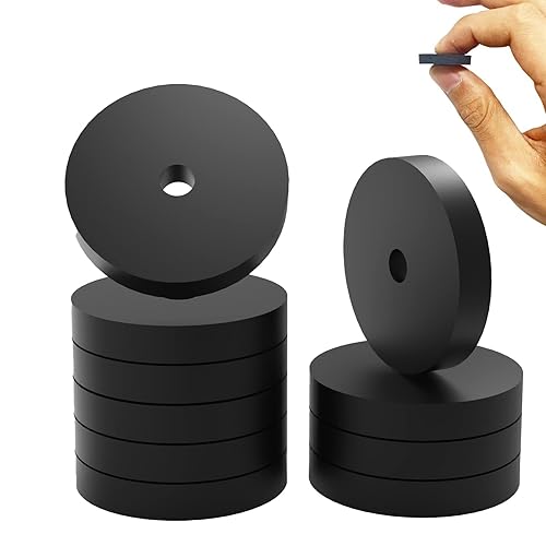 AccEncyc Arandela de goma, 10 arandelas planas de goma de 1.496 in de diámetro x 0.236 in de diámetro interior x 0.354 in, arandelas de goma para