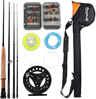 Sougayilang Saltwater Freshwater Fly Fishing Rod with Reel Combo Kit