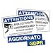 EVM 2pz. Cartello Videosorveglianza Area Videosorvegliata in PVC ADESIVO - AGGIORNATO ULTIMA NORMATIVA GDPR, Blu (A7 (74x105mm))