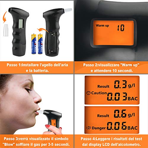 Alkoholtester JTENG mit professioneller Genauigkeit