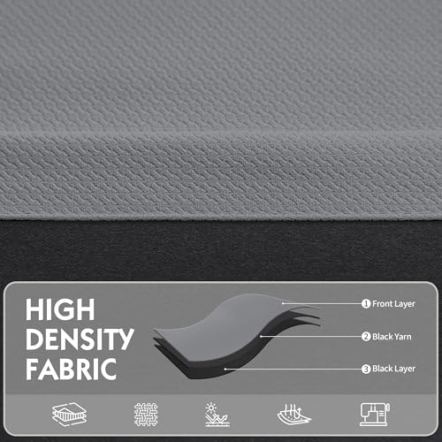 FMFUNCTEX 100% Blackout Dark Grey Curtains 96 Inch Long Bedroom 2 Panels by FMFUNCTEX - Image 4