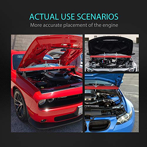 Specstar 1100 Lbs Engine Support Bar Transverse Hoist For Motor Transmission With 2 Points Lift Holder And Dual Hooks #TOP5