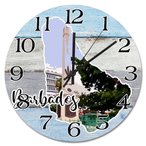 Horloge murale Barbade idée cadeau de voyage pour chambre
