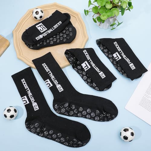 Image of DragonflyDreams Non Slip Sport Soccer Socks Anti Slip Football Baseball Unisex Athletic Socks with Grip Pads