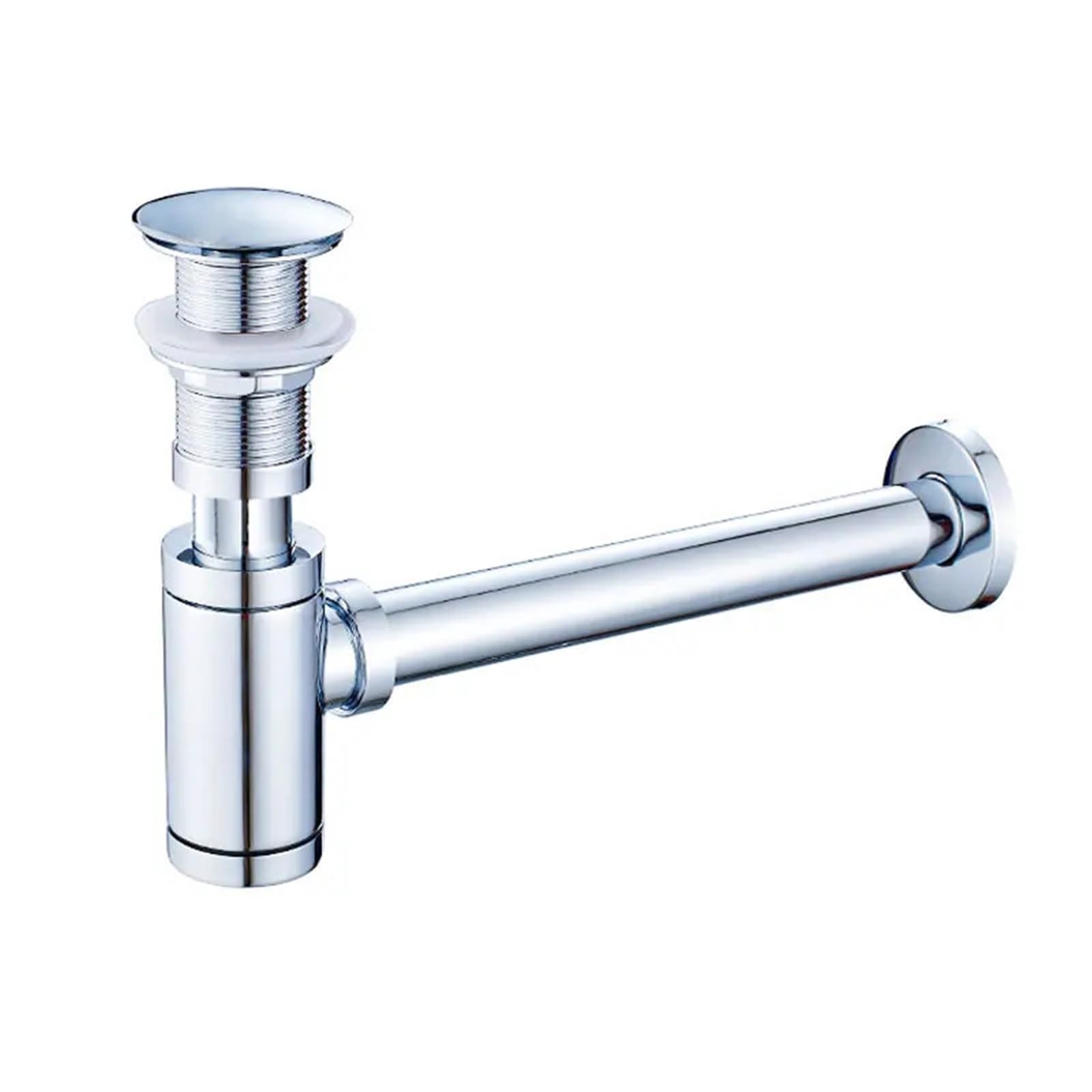 Sifone A Bottiglia Sifone for lavabo da bagno, tappo di scarico a scomparsa con troppo pieno, kit for lavandino, sifone(No-Overflow Drain)