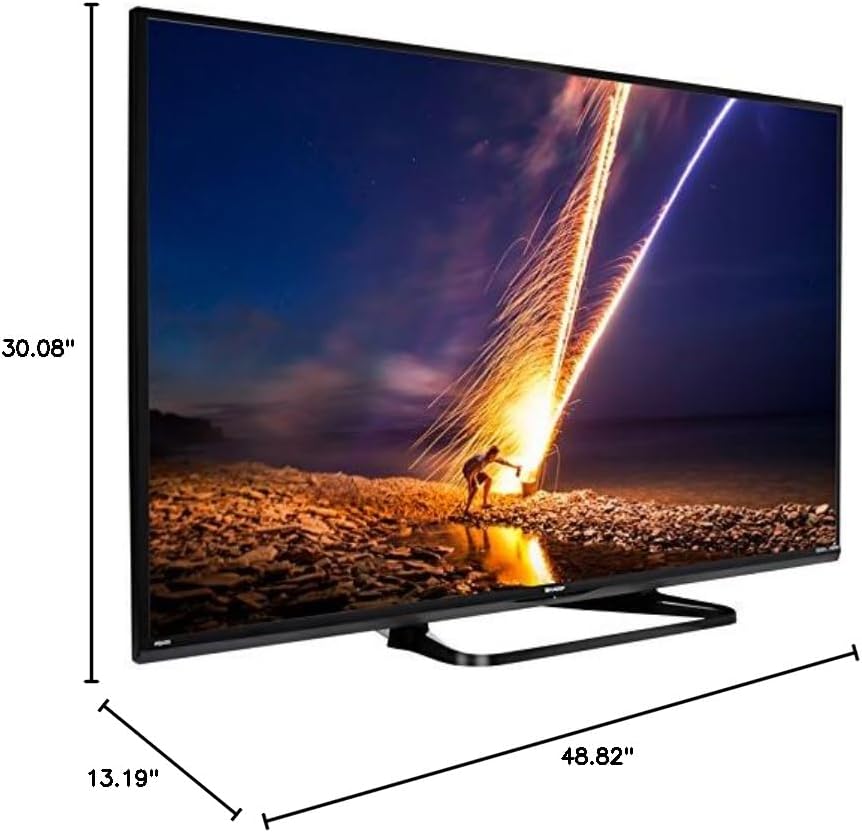 Sharp LC-55LE653U TV dimensions diagram
