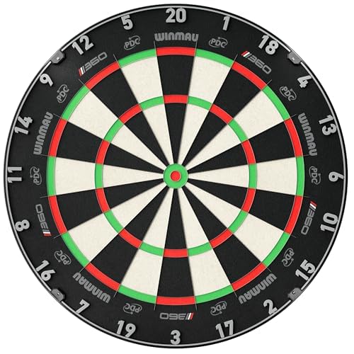 WINMAU Dartscheibe Blade 360 – Triple Core Carbon Steeldartscheibe, volle Rotation, symmetrische Grafik für Profi-Turniere
