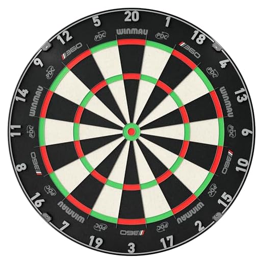 WINMAU Dartscheibe Blade 360 – Triple Core Carbon Steeldartscheibe, volle Rotation, symmetrische Grafik für Profi-Turniere