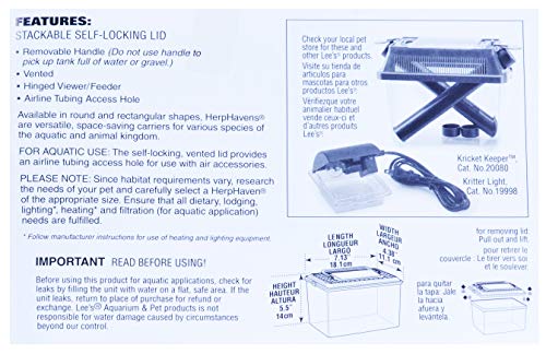 lees aquarium herphaven rectangle reptile carrier