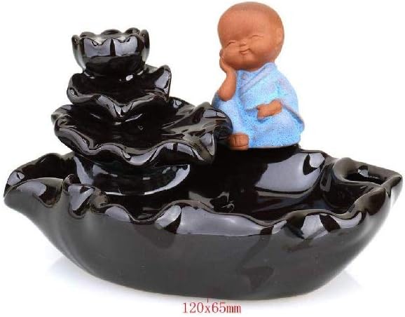 Ornaments, Ceramic Incense Burner-Incense Burner, Backflow Incense Burner Holder Ceramic Incense Holder Ceramic Ornament Gift Monk or Fisherman