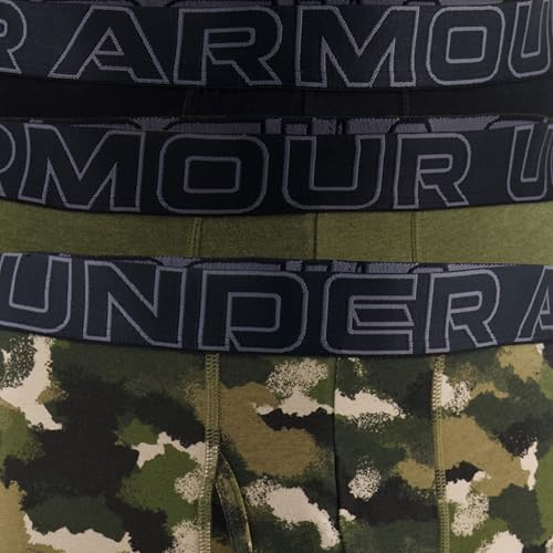 Under Armour Men's Ua Performance Cotton-Print 3 in 3pk,Marine Od Green3