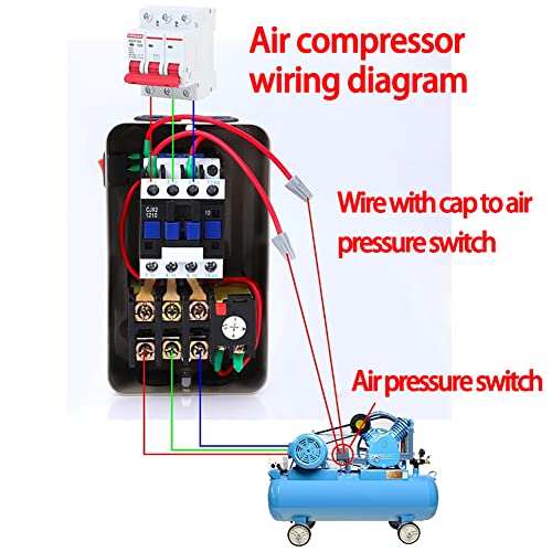 Ql-Linrun Magnetic Electric Motor Starter Control Single Phase Magnetic Starter Motor Control 3 Phase Motor Starter Electric Motor Switches 5 Hp Single Phase 220/240V Electric Motor Starter thumb #4