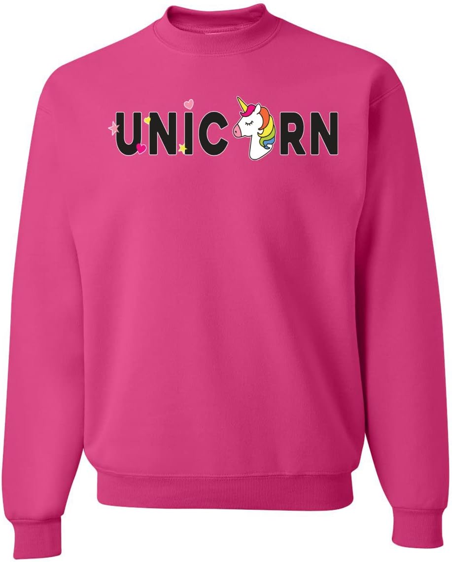 Wild Bobby Unicorn Rainbow LGBTQ Pride Month LGBT Pride Unisex Crewneck Graphic Sweatshirt