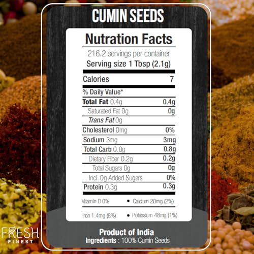 Fresh Finest Whole Cumin Seeds – 16 Oz (453G)– 100% Natural, Non-Gmo, Kosher,Perfect For Cooking thumb #5