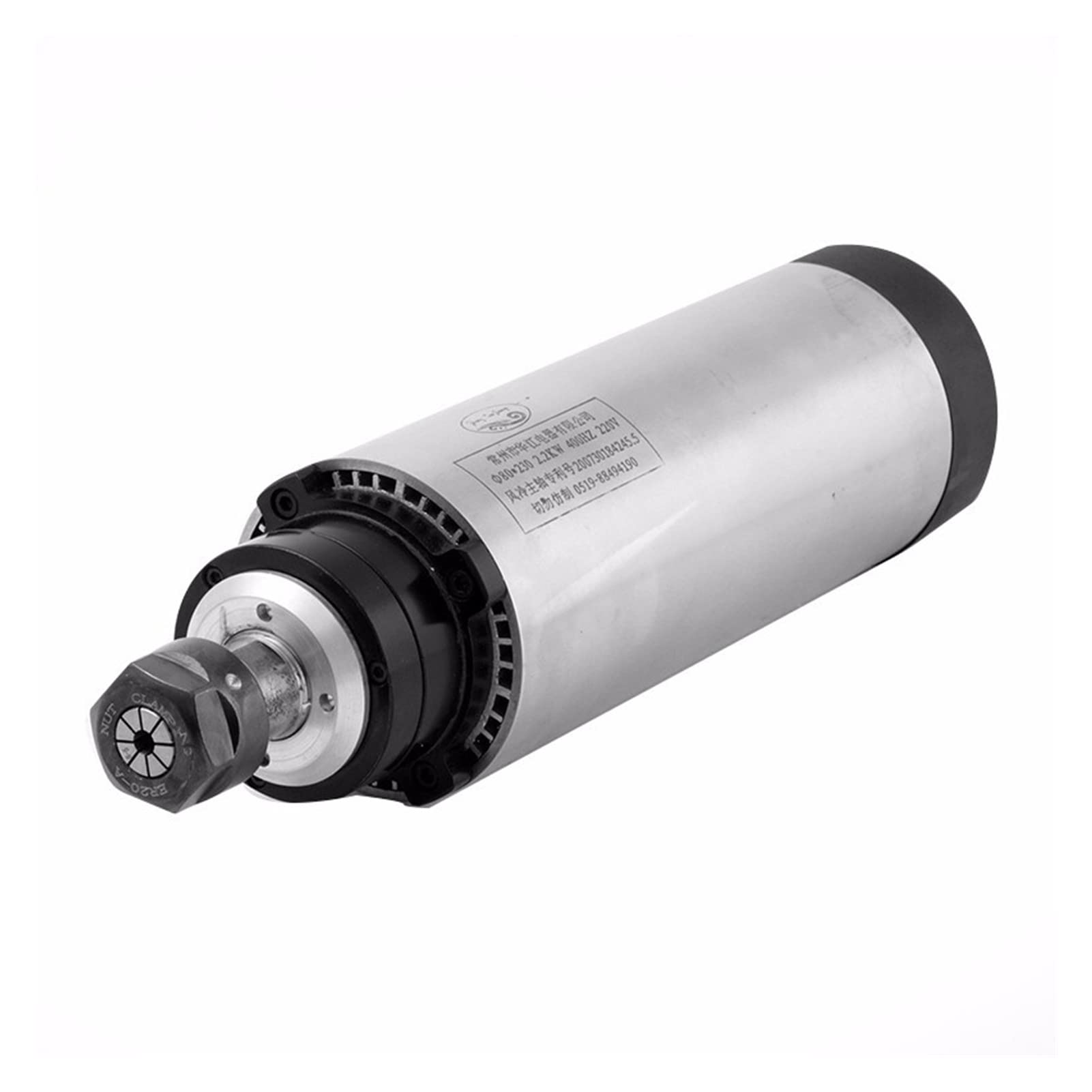 Lloopk One Color Spindle Motor, 0.8Kw Cnc Air Cooling Spindle Motor 65Mm Air-Cooled For Engraving Milling Machine With 4 Bearings Er11