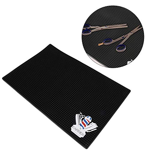 Alfombrilla de barbero, Alfombrilla antideslizante para barbería, Alfombrilla para estación de trabajo para estilistas Cortadoras Secadoras de cabello Recortadores de cabello