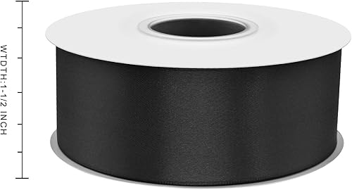 Miniatura 754 de Cinta de satén rosa polvoriento de doble cara de 1/4 pulgadas x 50 yardas, cintas de poliéster polvorientas para envolver regalos, cinta de tela