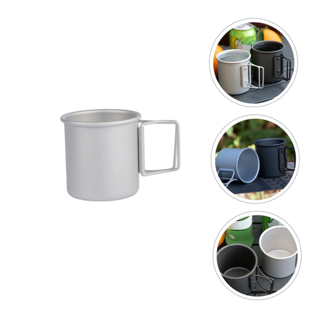 Kisangel Tasse Pliante Aluminium De Coupes Légères pour Boissons pour Camping Activités Plein Air Résistantes Compactes