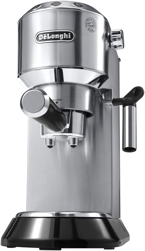 De'Longhi Dedica Style, Espresso Machine, Coffee and Cappucino Maker with Milk Frother, Metal/Stainless, EC680M, 13 x 5.9 x 12 inches