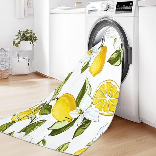 Tapis de sol antidérapant lavable 250x250 cm imprimé citron