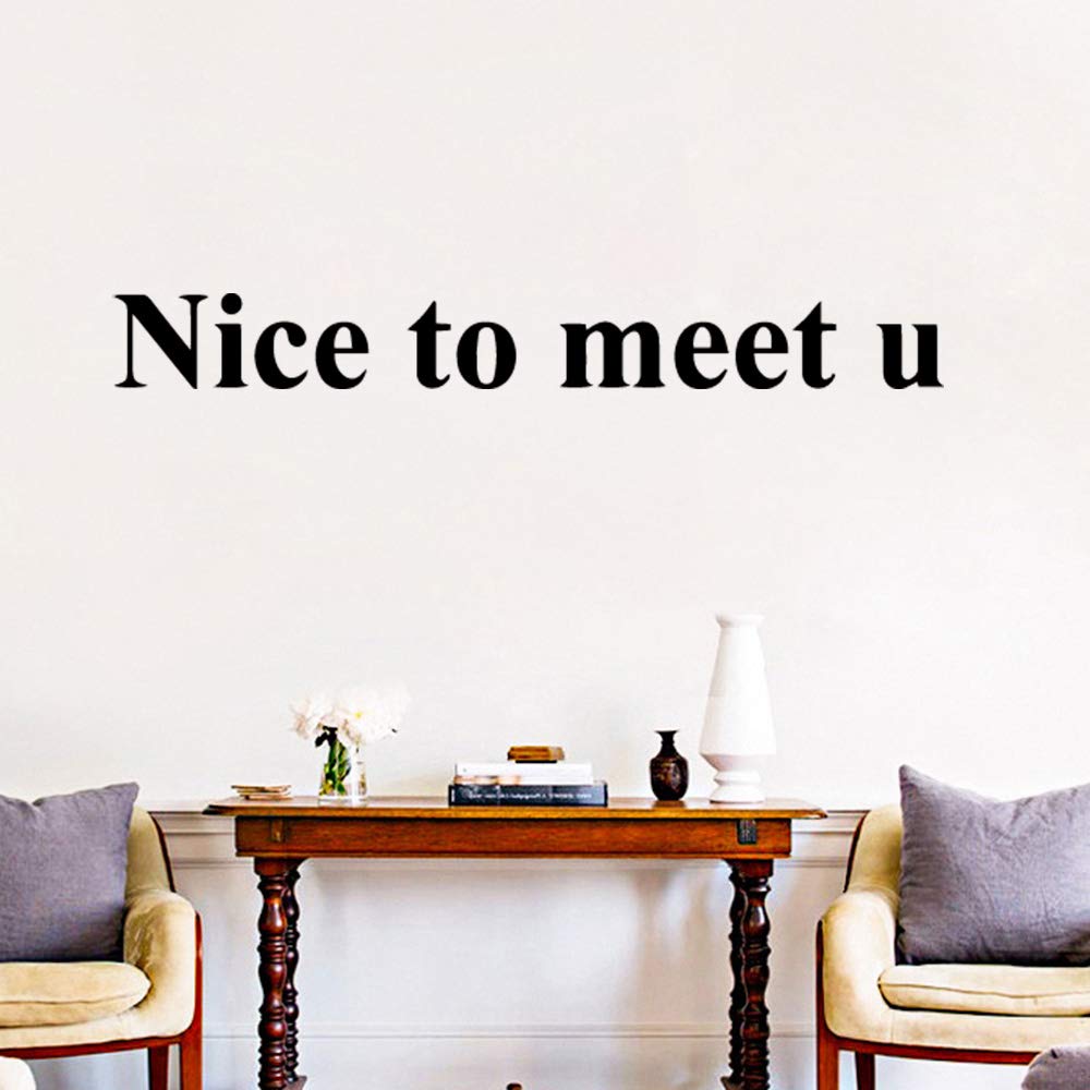 Gadgets Wrap Nice to Meet U Quotes Vinyl Wall Sticker Home Decor Sticker for Kids Children's Room Decoration