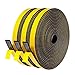 Türdichtung Selbstklebend für Türen 12mm(B) x3mm(D) Schaumstoff Klebeband Fensterdichtung kochheld, Gummidichtung für Kollision Siegel Schalldämmung Gesamtlänge 15m (3 Rollen je 5m lang) Schwarz