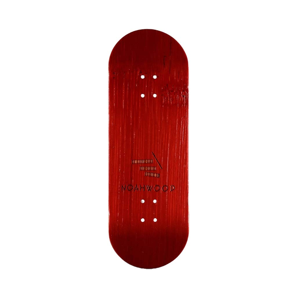 NOAHWOOD 5.0 Deck PRO 6-Layer Bamboo Handmade Fingerboards Deck (King of Skate Red, 100x33mm Deck)